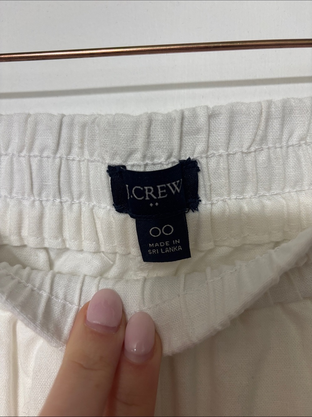 JCrew White Linen Blend Pants - Picture 2 of 5